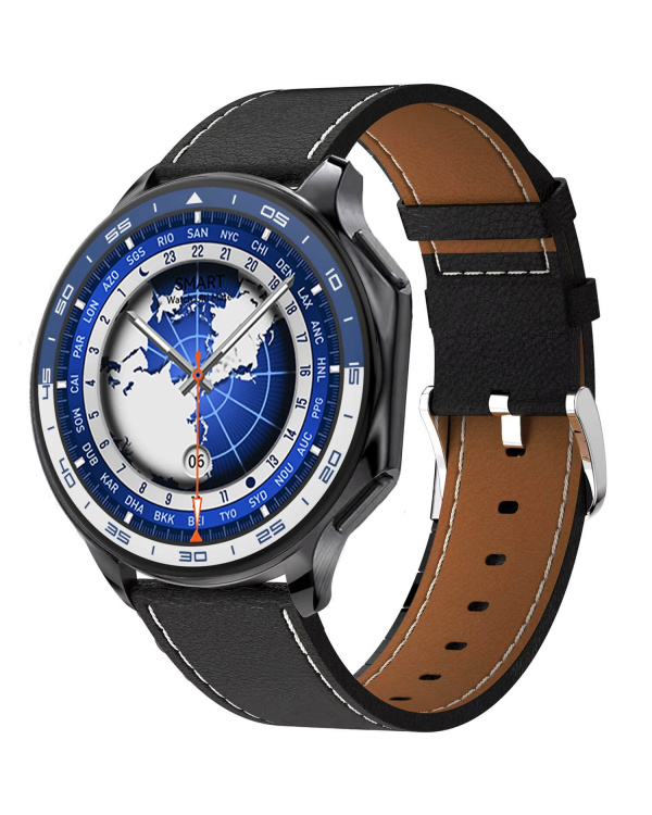 Смарт часы Watch X Black Leather