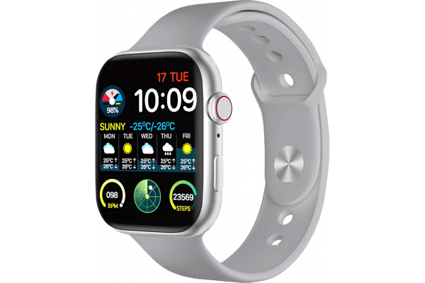 Смарт-часы i11 (2026) 2.29" AMOLED Always-On, металл, ультратонкие, звонки, ЭКГ, Серые