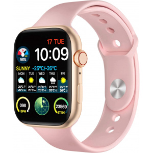 Смарт-часы i11 (2026) 2.29" AMOLED Always-On, металл, ультратонкие, звонки, ЭКГ, Розовые