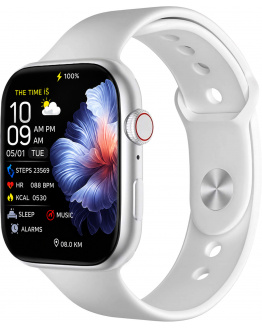 Купить Смарт-часы i11 (2026) 2.29" AMOLED Always-On, металл, ультратонкие, звонки, ЭКГ, Белые в Украине